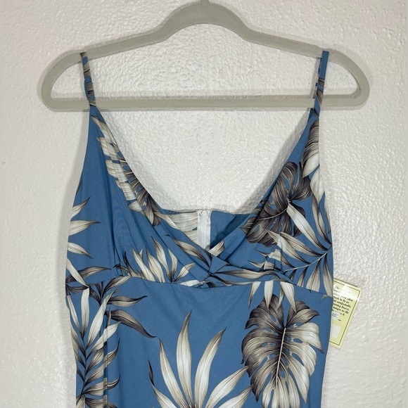 Paradise Motion Hawaiian Leaf Print Sleeveless Dress Women’s 2XL Made in Hawaii - Picture 2 of 14